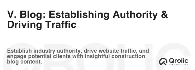 V. Blog: Establishing Authority & Driving Traffic V. Blog: Establishing Authority & Driving Traffic