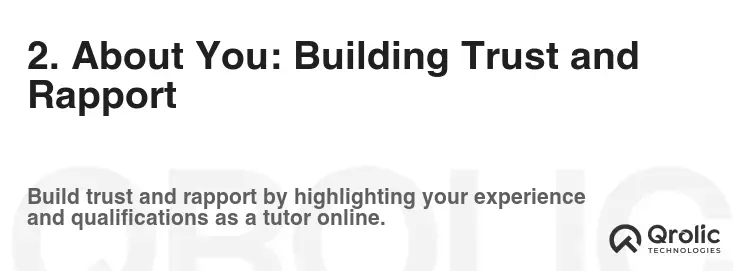 2. About You: Building Trust and Rapport 2. About You: Building Trust and Rapport