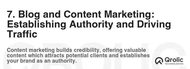 7. Blog and Content Marketing: Establishing Authority and Driving Traffic 7. Blog and Content Marketing: Establishing Authority and Driving Traffic