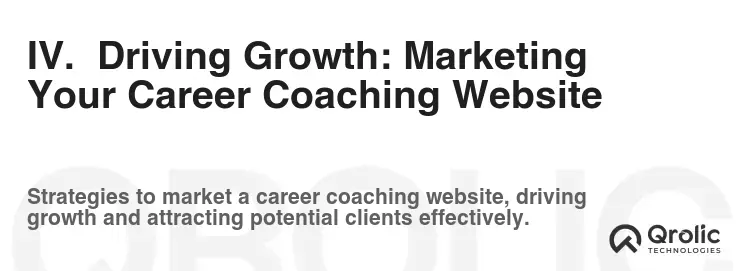 IV.  Driving Growth: Marketing Your Career Coaching Website