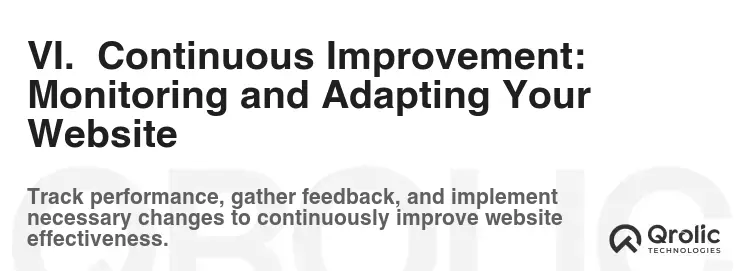 VI.  Continuous Improvement: Monitoring and Adapting Your Website