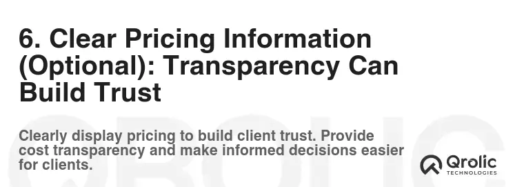 6. Clear Pricing Information (Optional): Transparency Can Build Trust