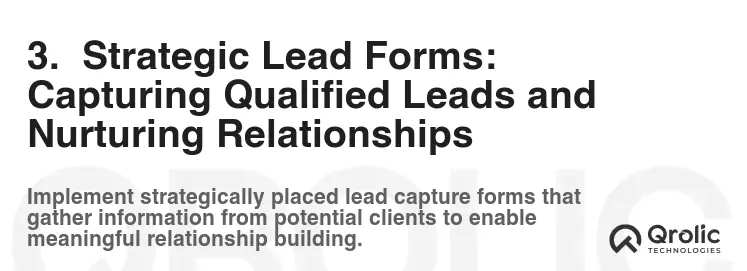 3.  Strategic Lead Forms: Capturing Qualified Leads and Nurturing Relationships