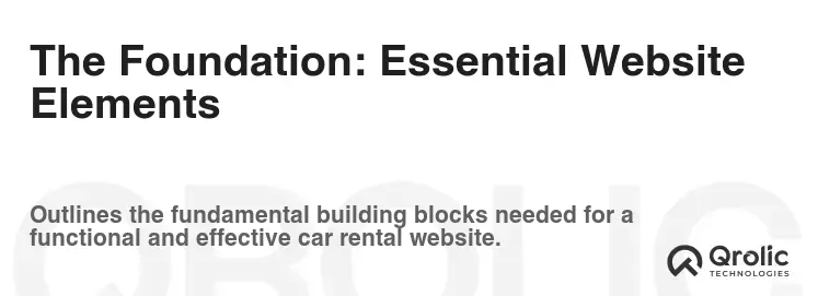 The Foundation: Essential Website Elements The Foundation: Essential Website Elements