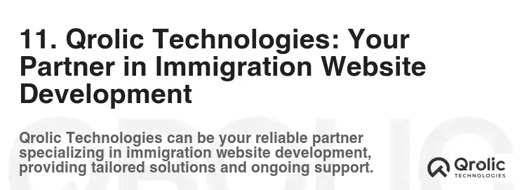 11. Qrolic Technologies: Your Partner in Immigration Website Development