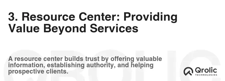 3. Resource Center: Providing Value Beyond Services