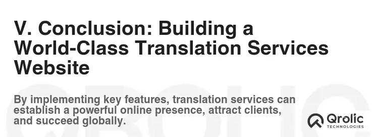 V. Conclusion: Building a World-Class Translation Services Website V. Conclusion: Building a World-Class Translation Services Website