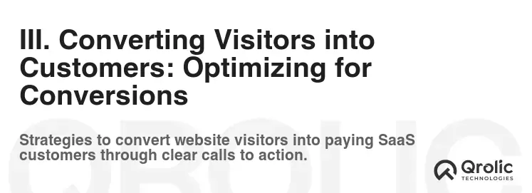 III. Converting Visitors into Customers: Optimizing for Conversions III. Converting Visitors into Customers: Optimizing for Conversions