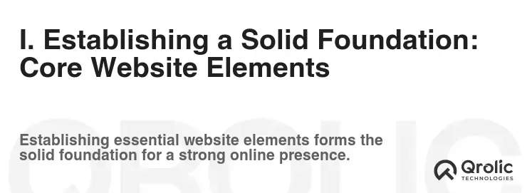 I. Establishing a Solid Foundation: Core Website Elements