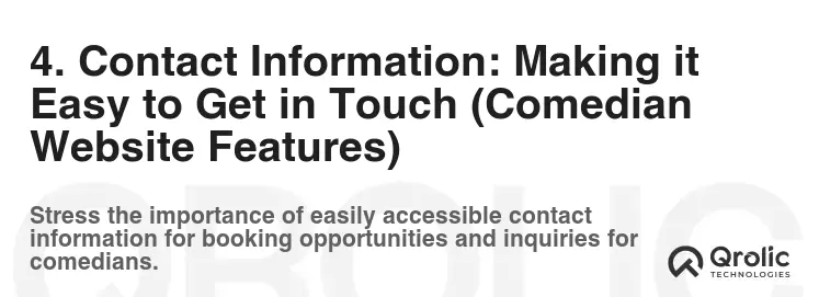 4. Contact Information: Making it Easy to Get in Touch (Comedian Website Features)