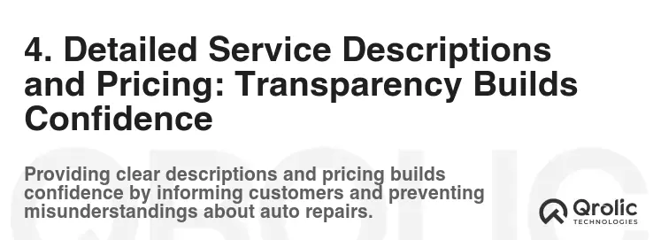 4. Detailed Service Descriptions and Pricing: Transparency Builds Confidence 4. Detailed Service Descriptions and Pricing: Transparency Builds Confidence
