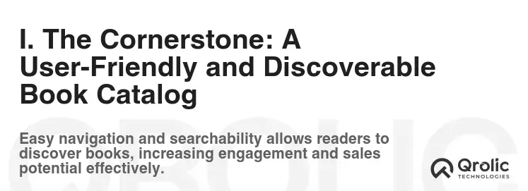 I. The Cornerstone: A User-Friendly and Discoverable Book Catalog I. The Cornerstone: A User-Friendly and Discoverable Book Catalog