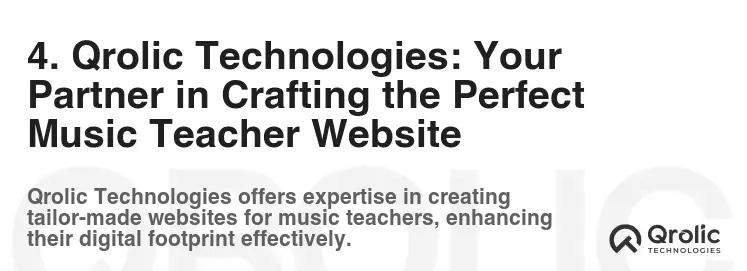 4. Qrolic Technologies: Your Partner in Crafting the Perfect Music Teacher Website 4. Qrolic Technologies: Your Partner in Crafting the Perfect Music Teacher Website