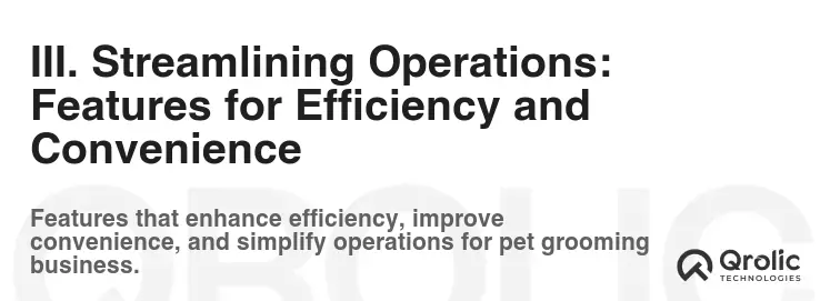 III. Streamlining Operations: Features for Efficiency and Convenience