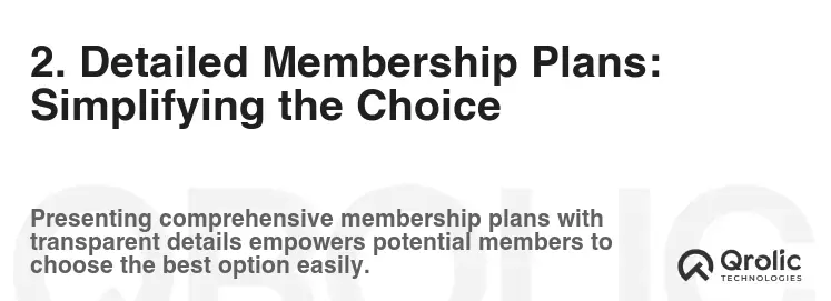 2. Detailed Membership Plans: Simplifying the Choice