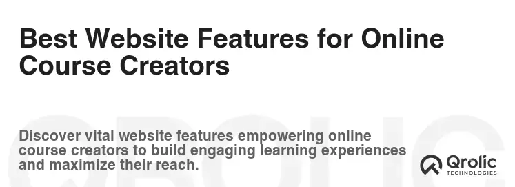 Best Website Features for Online Course Creators Best Website Features for Online Course Creators