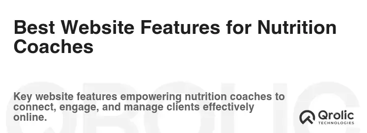 Best Website Features for Nutrition Coaches
