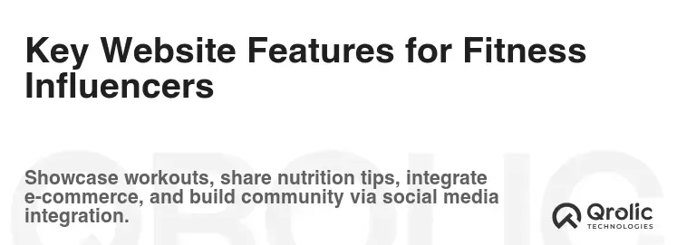Key Website Features for Fitness Influencers Key Website Features for Fitness Influencers