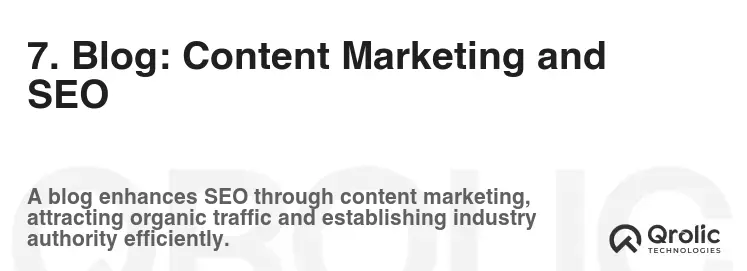 7. Blog: Content Marketing and SEO