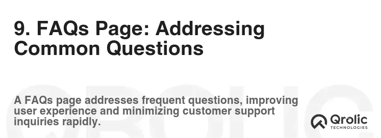 9. FAQs Page: Addressing Common Questions