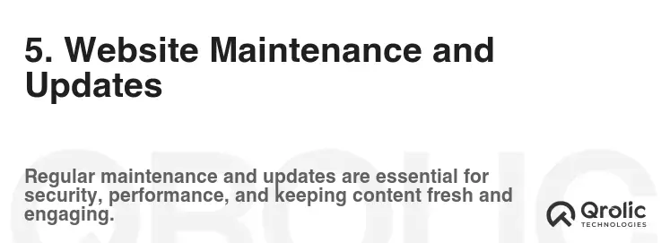5. Website Maintenance and Updates