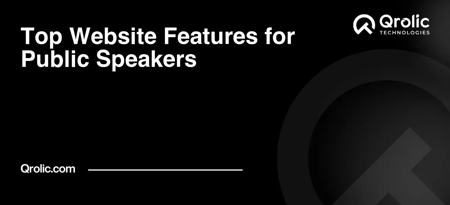 Top Website Features for Public Speakers