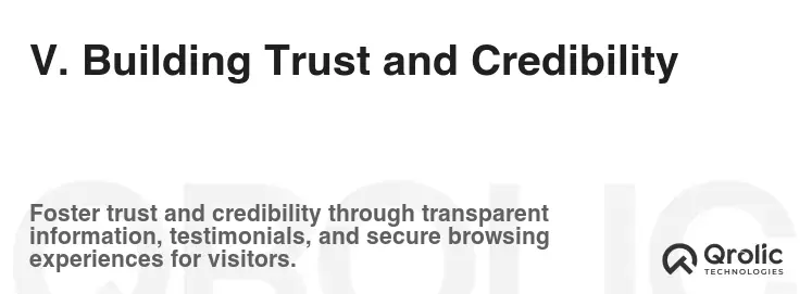 V. Building Trust and Credibility V. Building Trust and Credibility