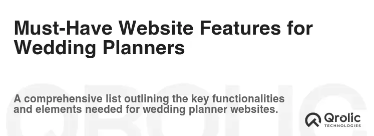 Must-Have Website Features for Wedding Planners