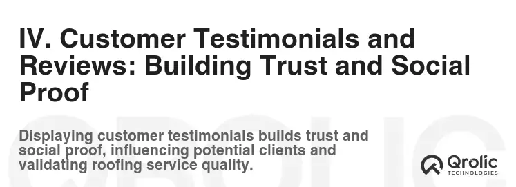 IV. Customer Testimonials and Reviews: Building Trust and Social Proof IV. Customer Testimonials and Reviews: Building Trust and Social Proof