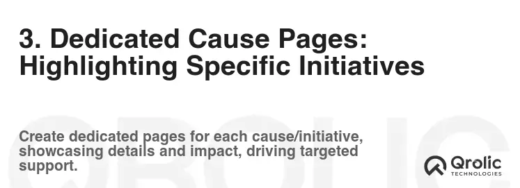 3. Dedicated Cause Pages: Highlighting Specific Initiatives