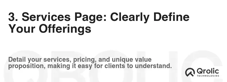 3. Services Page: Clearly Define Your Offerings