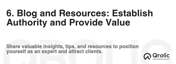 6. Blog and Resources: Establish Authority and Provide Value
