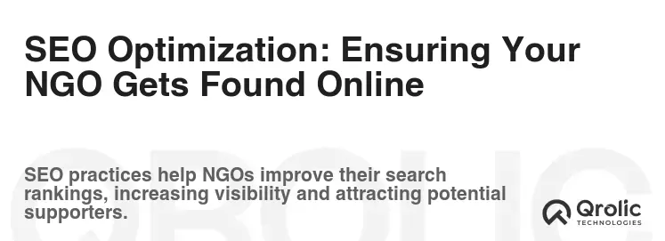 SEO Optimization: Ensuring Your NGO Gets Found Online