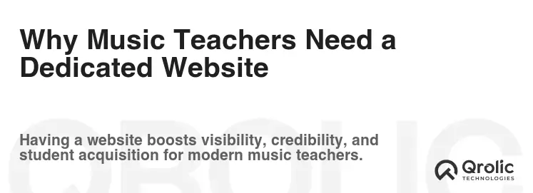 Why Music Teachers Need a Dedicated Website Why Music Teachers Need a Dedicated Website