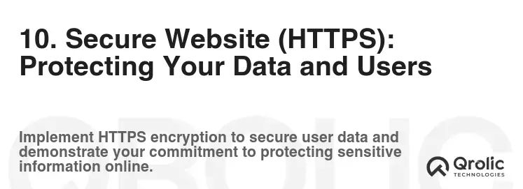 10. Secure Website (HTTPS): Protecting Your Data and Users 10. Secure Website (HTTPS): Protecting Your Data and Users