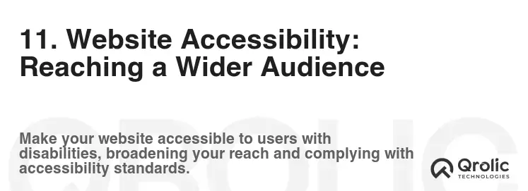 11. Website Accessibility: Reaching a Wider Audience 11. Website Accessibility: Reaching a Wider Audience