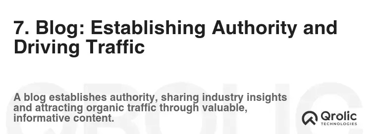 7. Blog: Establishing Authority and Driving Traffic 7. Blog: Establishing Authority and Driving Traffic