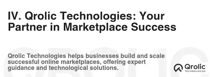 IV. Qrolic Technologies: Your Partner in Marketplace Success IV. Qrolic Technologies: Your Partner in Marketplace Success