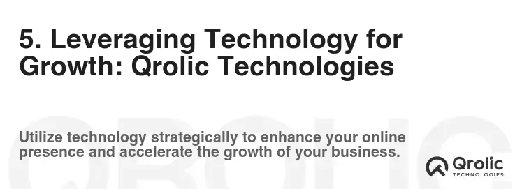 5. Leveraging Technology for Growth: Qrolic Technologies