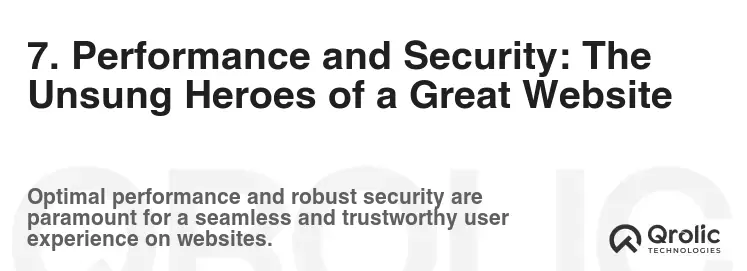 7. Performance and Security: The Unsung Heroes of a Great Website