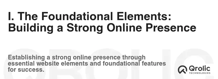 I. The Foundational Elements: Building a Strong Online Presence