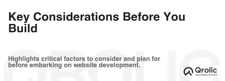 Key Considerations Before You Build