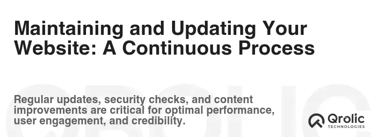 Maintaining and Updating Your Website: A Continuous Process Maintaining and Updating Your Website: A Continuous Process