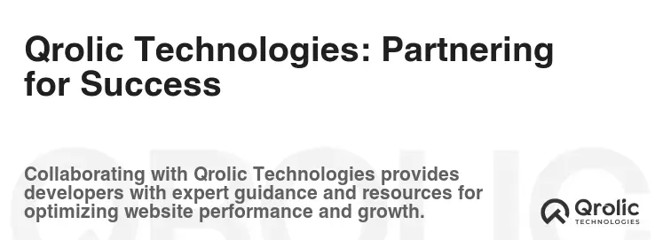 Qrolic Technologies: Partnering for Success Qrolic Technologies: Partnering for Success