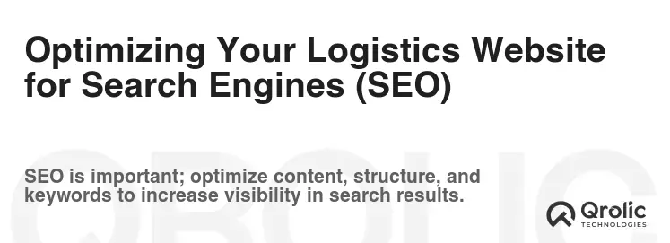 Optimizing Your Logistics Website for Search Engines (SEO)
