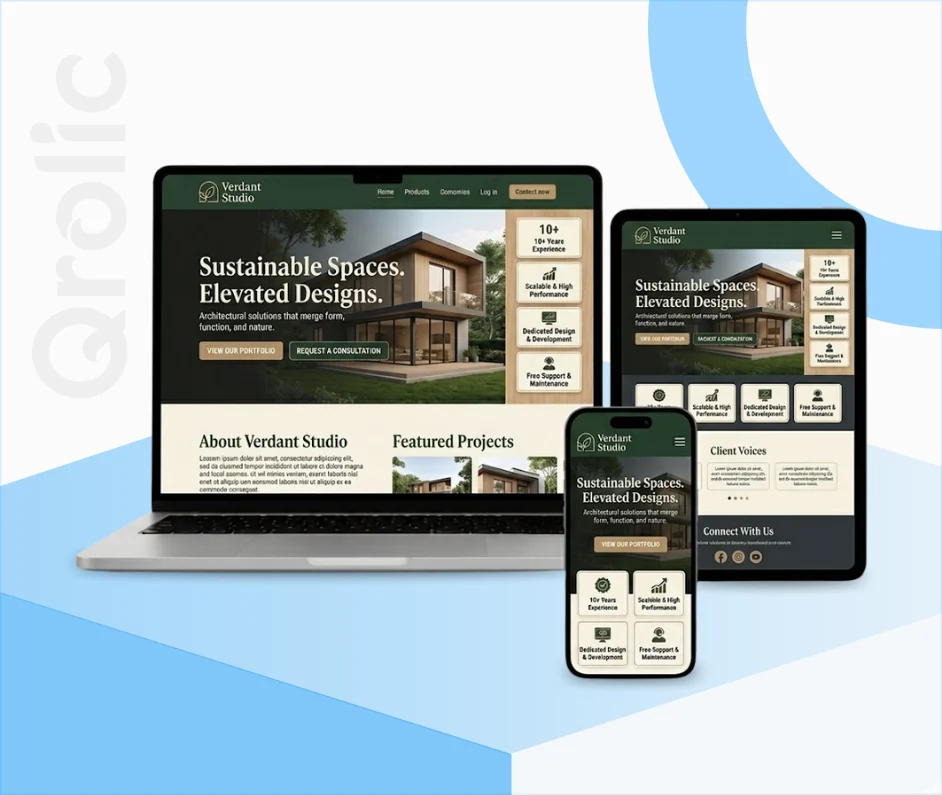 Architecture Firm Website Design and Development Architecture firm website design and development services by Qrolic