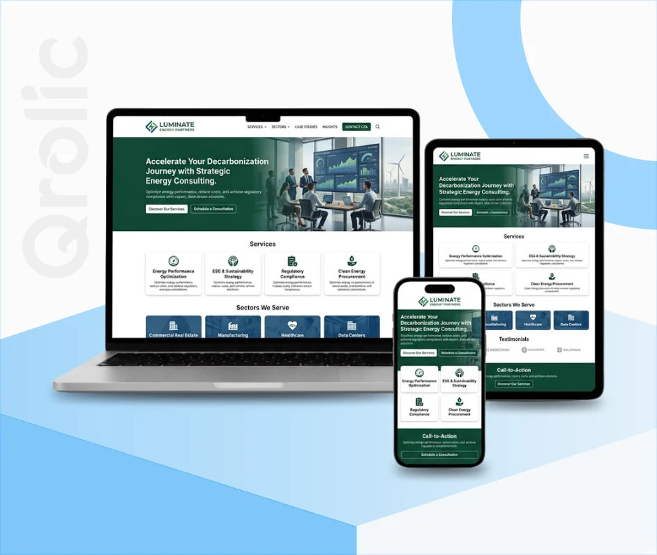 Energy Consultant Website Design and Development Services Energy consultant website design and development services by Qrolic