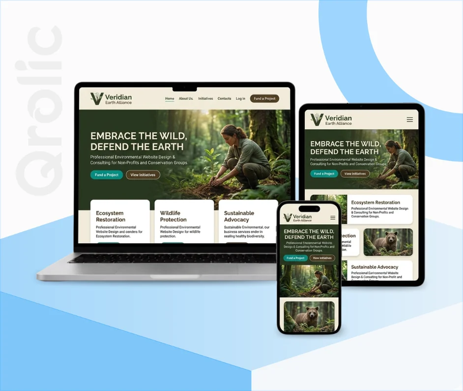 Environmental Org. Website Design & Development Environmental organization website design and development services showing a donation and advocacy platform