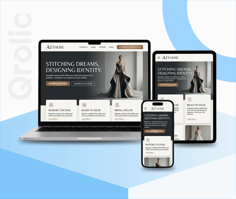 Fashion Designer Website Design and Development Services Fashion designer website design and development services by Qrolic