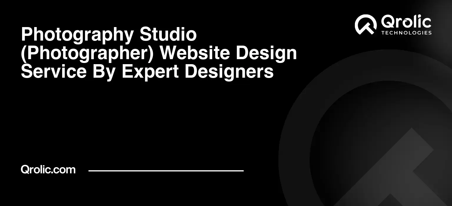 Photography Studio (Photographer) Website Design Service By Expert Designers Photography Studio